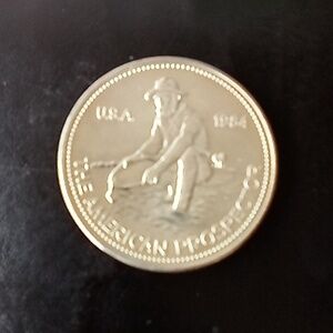 1985 Vintage Engelhard The American Prospector .999 Silver Proof Round